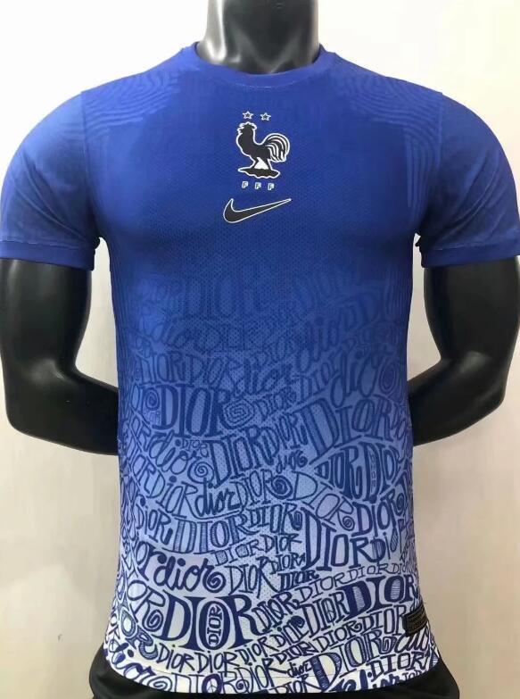 Player Verssion France Blue Training Soccer Jeresy