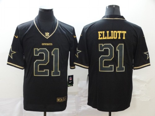 Dallas Cowboys 21 ELLIOTT Black Gold Throwback Vapor Untouchable Limited Jersey