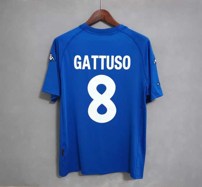 Retro Jersey 2000 Italy GATTUSO 8 Home Vintage Soccer Jersey