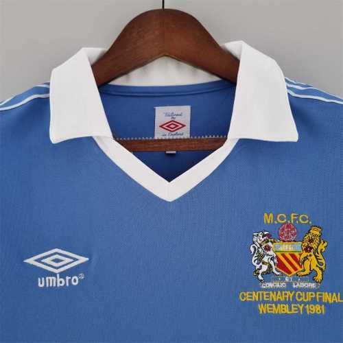 Retro Jersey 1981-1982 Manchester City Home Soccer Jersey