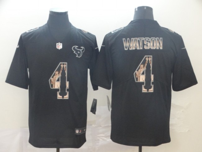 Houston Texans 4 WATSON Black Statue of Liberty Limited Jersey