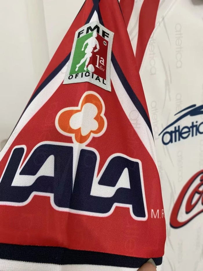 Retro Camisetas de Futbol 1998-1999 Chivas Away White Vintage Soccer Jersey