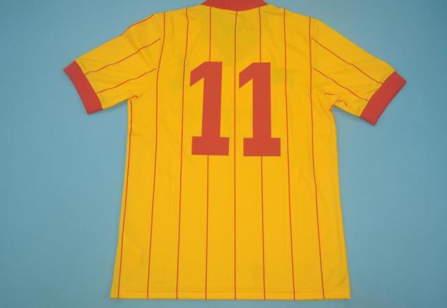 Retro Jersey 1981-1984 Liverpool 11 Away Yellow Soccer Jersey Vintage Football Shirt