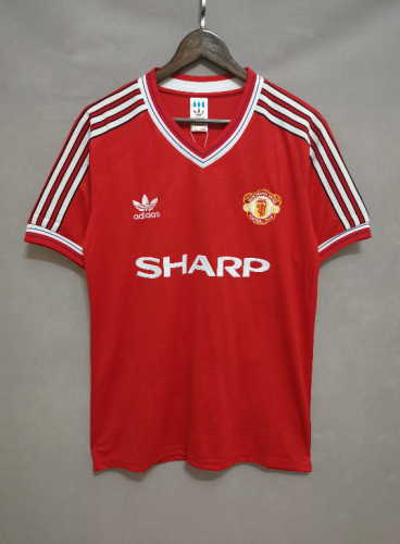 Retro Jersey 1986-1988 Manchester United Home Soccer Jersey Vintage Football Shirt