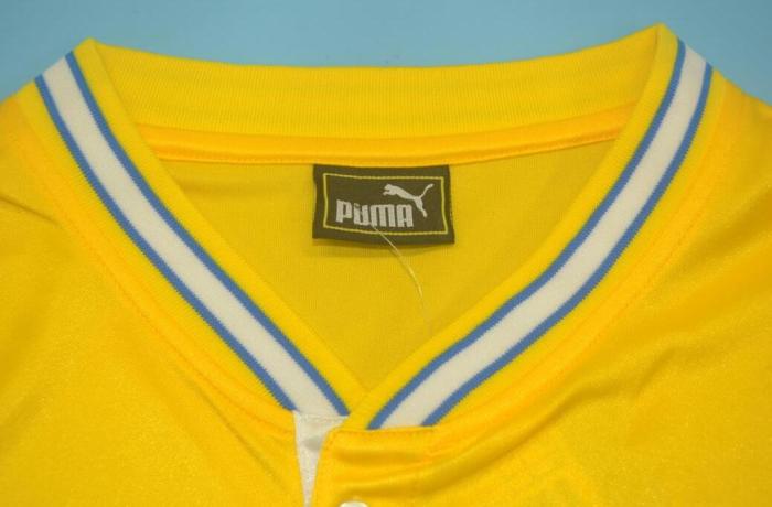 Retro Jersey 1996-1999 Leeds United Away Yellow Soccer Jersey Vintage Football Shirt