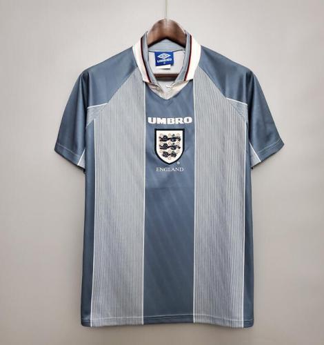 Retro Jersey 1996 England Away Grey Soccer Jersey