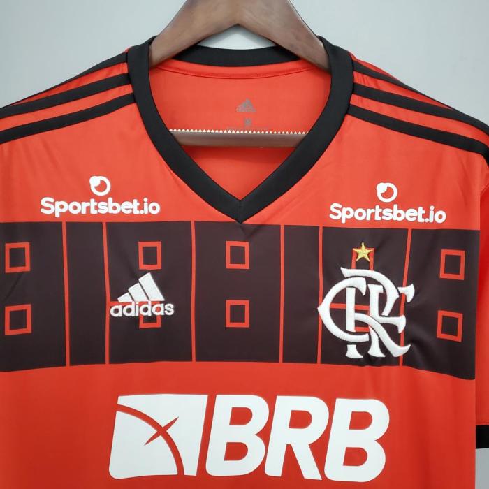 Classic Version Flamengo Red/Black Soccer Jersey