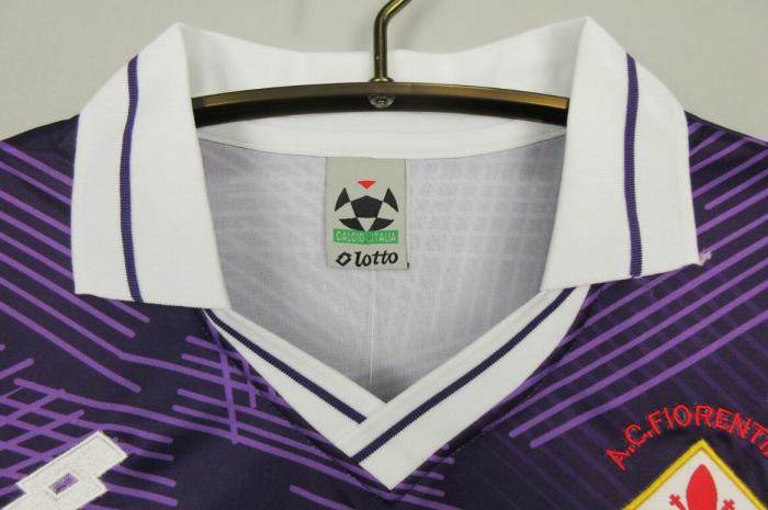Retro Jersey 1991-1992 Fiorentina Home Puple Soccer Jersey Vintage Football Shirt