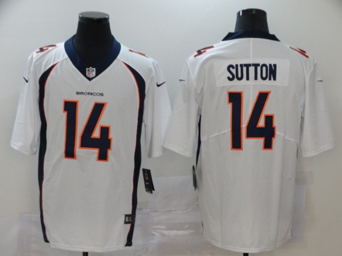 Denver Broncos 14 Courtland Sutton 2020 White Vapor Untouchable Limited Jersey