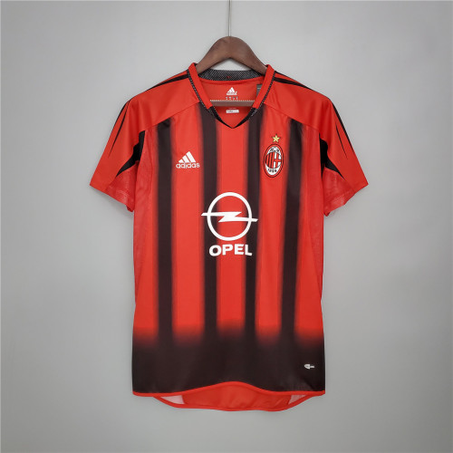 Retro Jersey 2004-2005 AC Milan Home Soccer Jersey Vintage Football Shirt