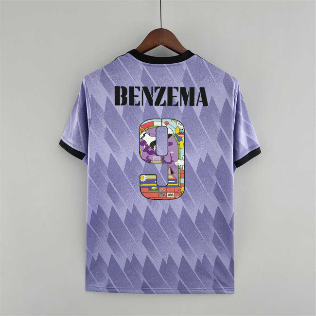 Limited Version 2022-2023 Retro Jersey Real Madrid BENZEMA 9 Away Soccer Jersey