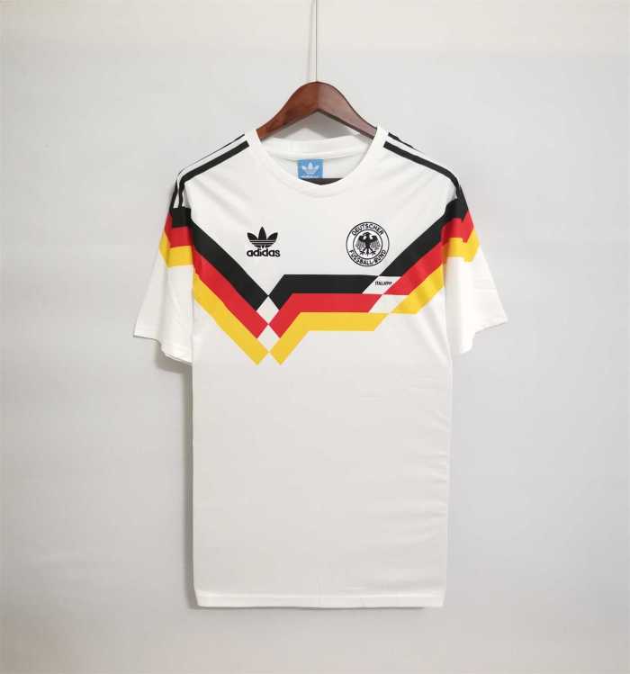 Retro Jersey 1990 Germany Home White Vintage Soccer Jersey