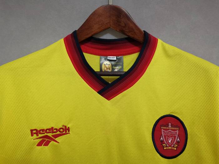 Retro Jersey 1997-1999 Liverpool Away Yellow Soccer Jersey