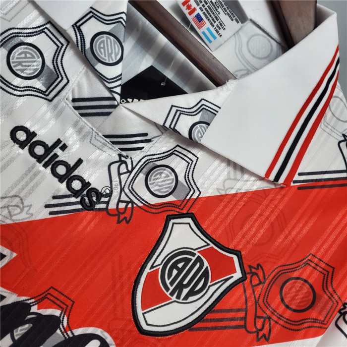 Retro Jersey 1996-1997 River Plate Home Soccer Jersey Vintage Football Shirt