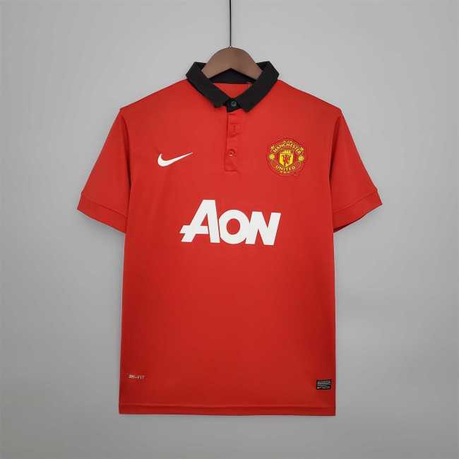 Retro Jersey 2013-2014 Manchester United Home Soccer Jersey Vintage Football Shirt
