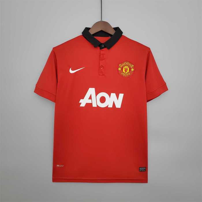 Retro Jersey 2013-2014 Manchester United Home Soccer Jersey Vintage Football Shirt