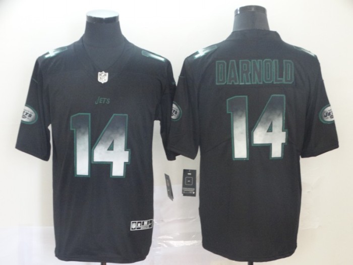 New York Jets 14 Sam Darnold Black Arch Smoke Vapor Untouchable Limited Jersey