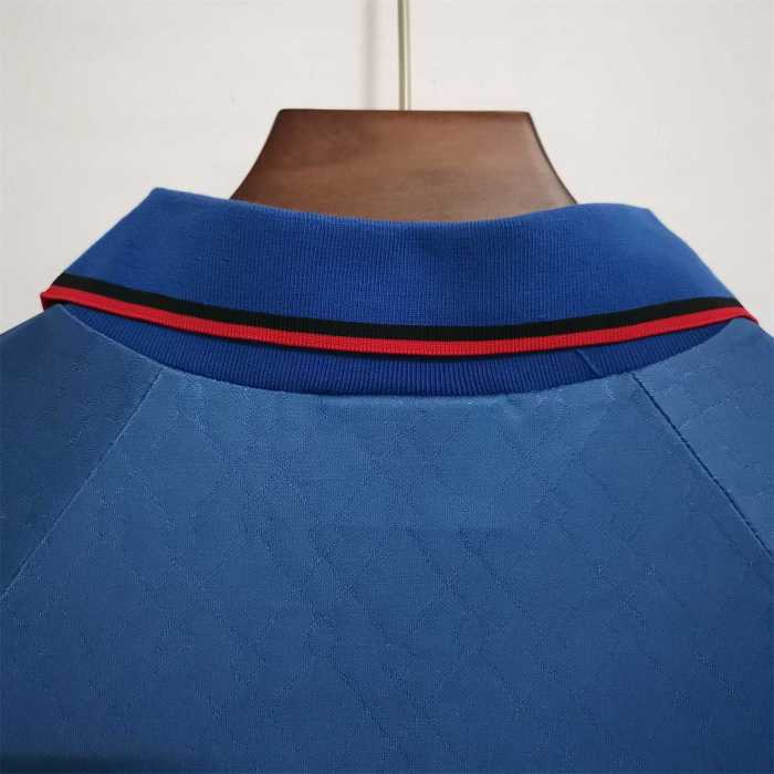 Retro Jersey 1995-1996 AC Milan Away Blue Soccer Jersey Vintage Football Shirt