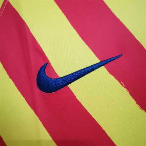 Retro Jersey 2019-2020 Barcelona 10 MESSI 4th Away Yellow Soccer Jersey Vintage Football Shirt