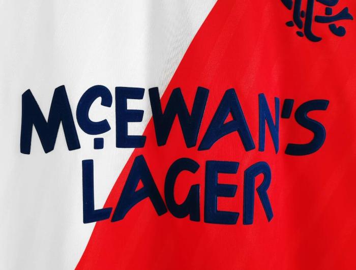Retro Jersey 1987-1988 Rangers Away Red/White Soccer Jersey