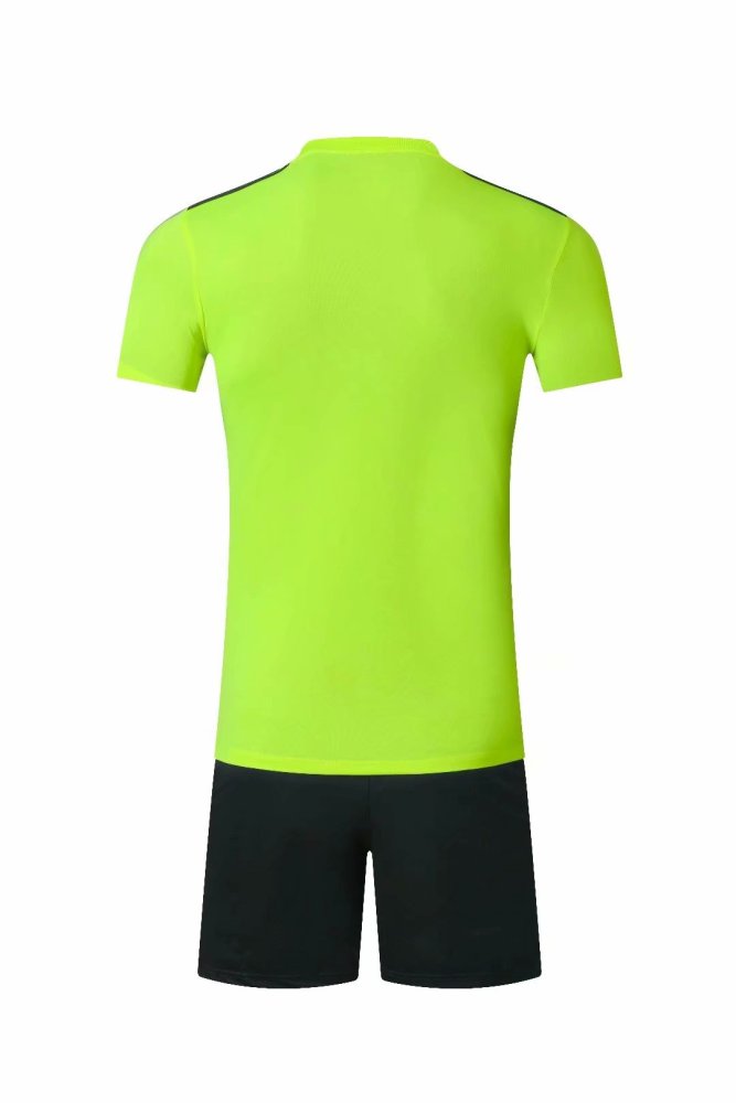 #605 Green Soccer Training Uniform Blank Jersey and Shorts