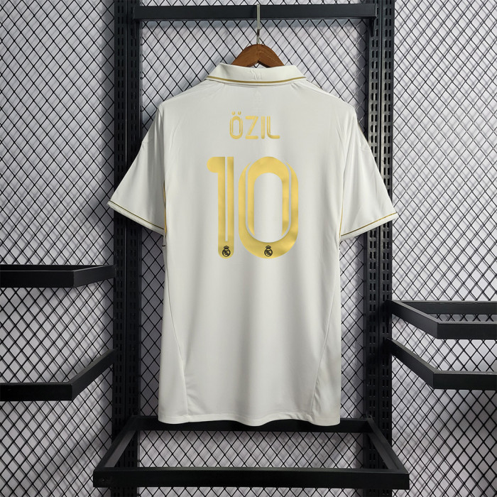 with UCL Patches Retro Jersey 2011-2012 Real Madrid OZIL 10 Home White Soccer Jersey