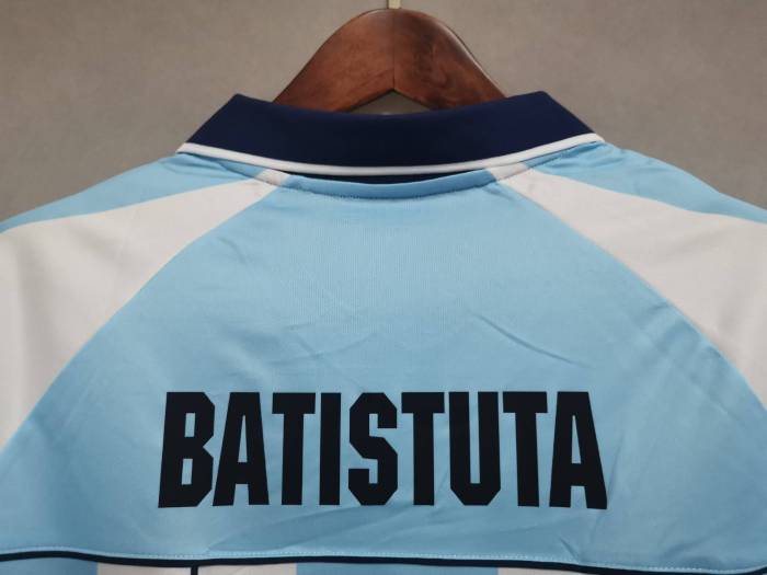 Retro Jersey 2000 Argentina BATISTUTA 9 Home Soccer Jersey Vintage Football Shirt
