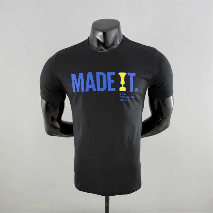 #K000180 Inter Milan 8 Black Soccer T-shirt