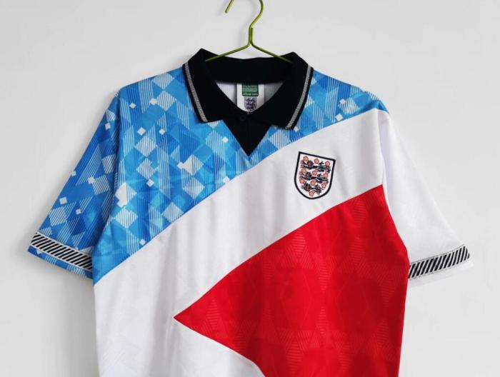 Retro Jersey 1990 England 90's Version Colorful Soccer Jersey by Score Draw