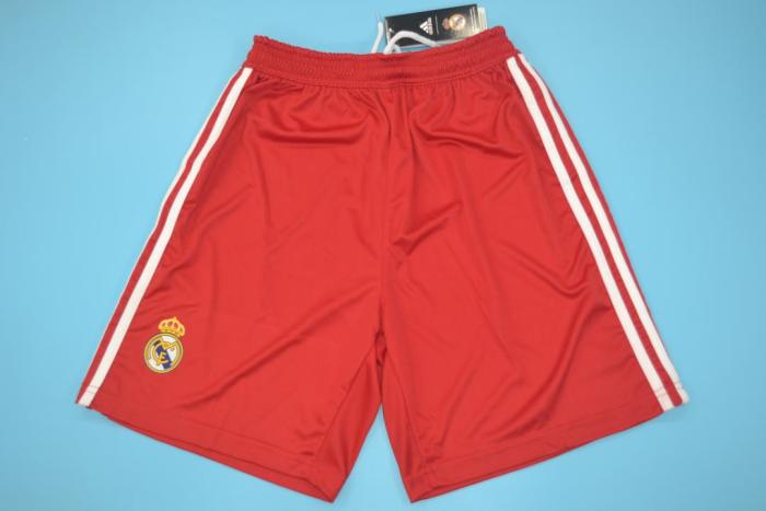 Retro Shorts 2011-2012 Real Madrid Third Away Red Soccer Shorts Vintage Football Shorts
