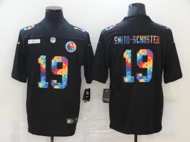 Pittsburgh Steelers 19 SMITH-SCHUSTER Black Vapor Untouchable Fashion Limited Jersey
