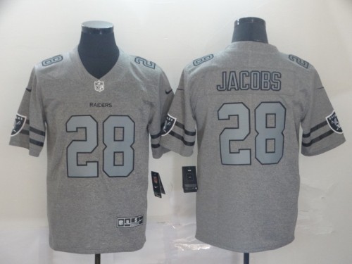 Oakland Raiders 28 JACOBS 2019 Gray Gridiron Gray Vapor Untouchable Limited Jersey