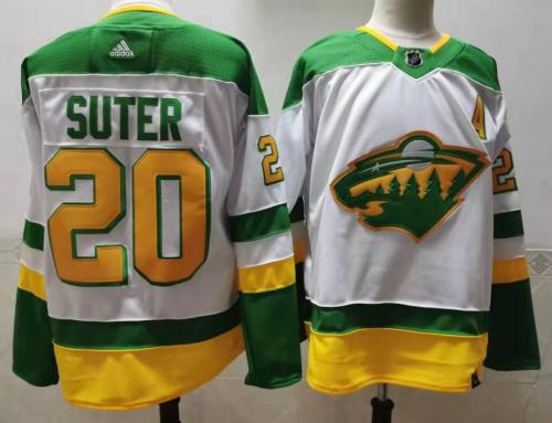 2020 Retro Jersey Minnesota Wild 20 SUTER White NHL Jersey