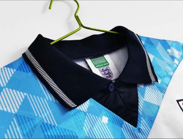 Retro Jersey 1990 England 90's Version Colorful Soccer Jersey by Score Draw