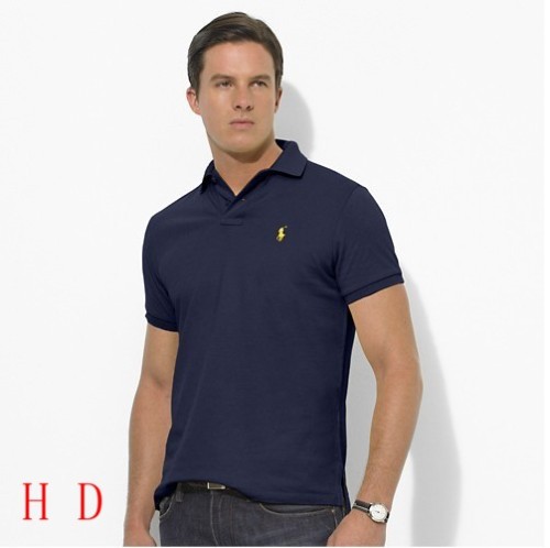 8821 Dark Blue Ralph Polo with Yellow Small Logo