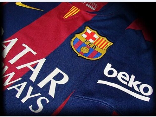 Sponor "beko" patch on the sleeve for Barcelona Jersey