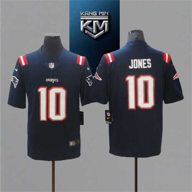 2021 Patriots 10 JONES DARK BULE NFL Jersey S-XXL WHITE Font