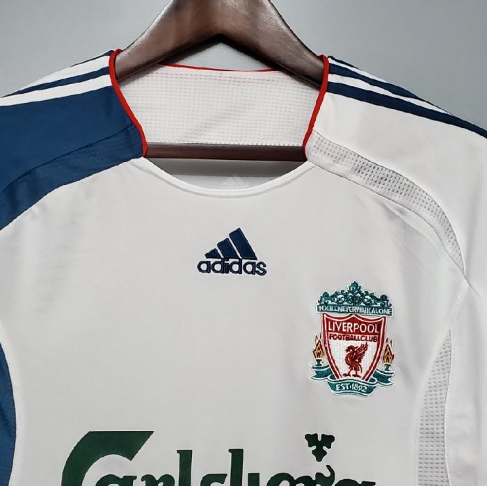 Long Sleeve Retro Jersey 2006-2007 Liverpool Away Soccer Jersey Vintage Football Shirt