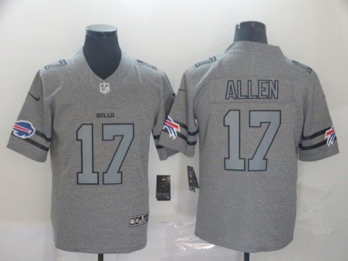 Buffalo Bills 17 ALLEN 2019 Gray Gridiron Gray Vapor Untouchable Limited Jersey