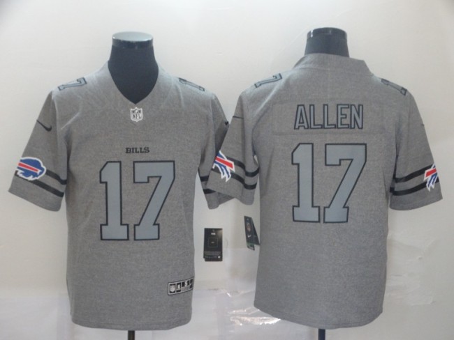 Buffalo Bills 17 ALLEN 2019 Gray Gridiron Gray Vapor Untouchable Limited Jersey
