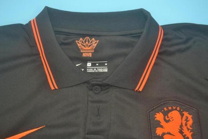Retro Jersey 2020 Netherlands Away Black Soccer Jersey Vintage Holland Football Shirt