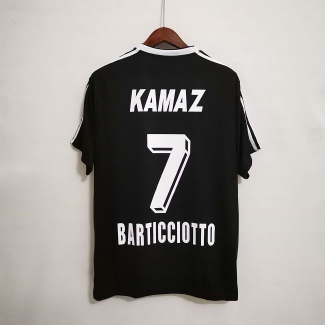 Retro Jersey 1991 Colo-colo BARTICCIOTTO 7 Away Black Soccer Jersey Vintage Football Shirt