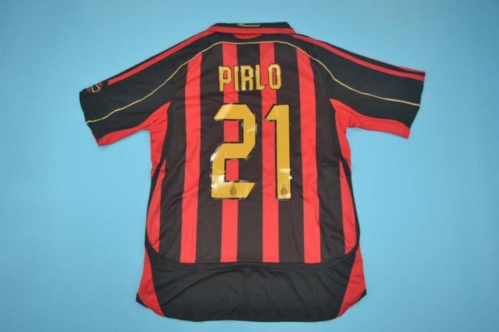 Retro Jersey 2006-2007 Ac Milan 21 PIRLO Home Soccer Jersey