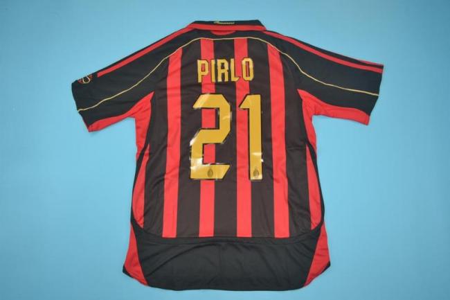 Retro Jersey 2006-2007 Ac Milan 21 PIRLO Home Soccer Jersey