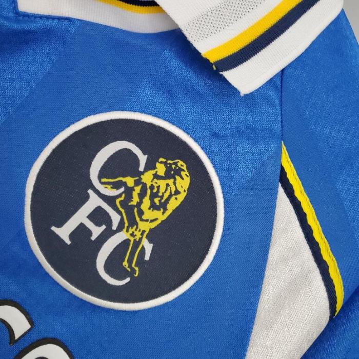 Retro Jersey Chelsea 1997-1999 Home Blue Soccer Jersey Vintage Football Shirt