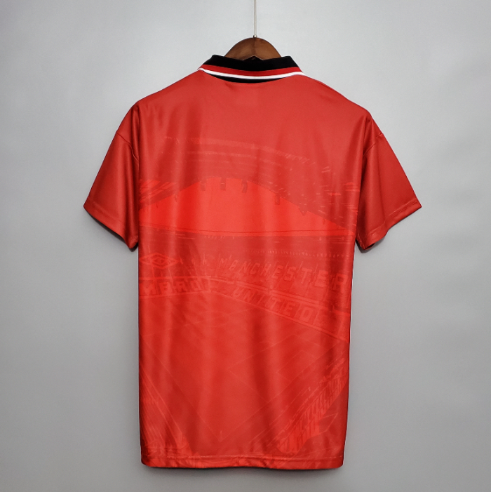 Retro Jersey 1994-1996 Manchester United Home Red Soccer Jersey Vintage Football Shirt