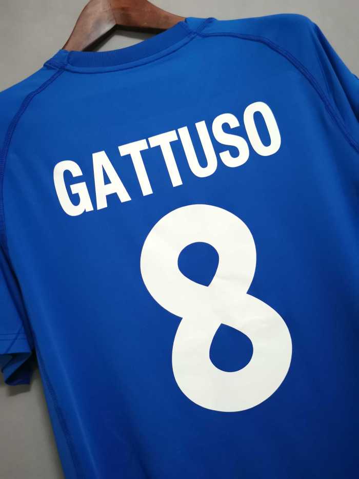 Retro Jersey 2000 Italy GATTUSO 8 Home Vintage Soccer Jersey