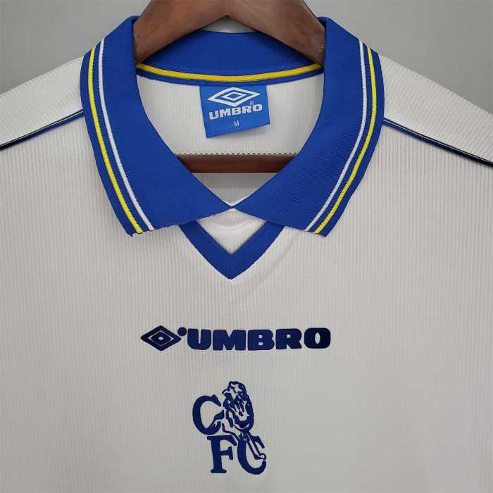 Retro Jersey 1998-2000 Chelsea Away White Soccer Jersey Vintage Football Shirt