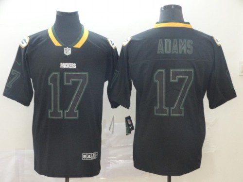 Green Bay Packers 17 ADAMS Black NFL Jerseyy