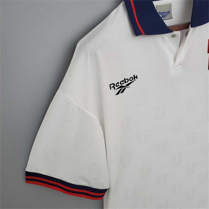 without Sponor Logo Retro Jersey 1998 Universidad de Chile Away White Soccer Jersey